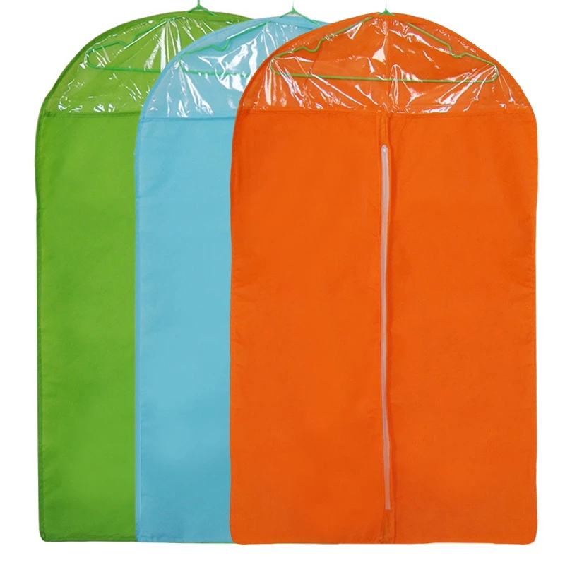 Clothes Dust Cover Non-woven fabric Case Hanging-type Coat Protect Storage Bag Organizer 60cm*120cm