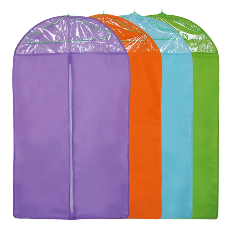 Clothes Dust Cover Non-woven fabric Case Hanging-type Coat Protect Storage Bag Organizer 60cm*120cm