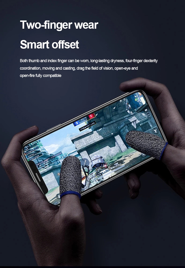 Gaming Finger Sleeve Breathable Fingertips Anti-Sweat Touch Screen Finger Cots Cover Sensitive TXTB1