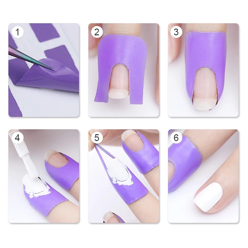 Stripping Tape Anti-splash Protection Nails Creative U-shaped Fingerprint Stickers Finger Skin view 5