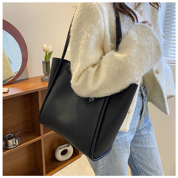 New arrival 2Pcs/set Large Bag Women PU Handbags Fashion Lady Business big Capacity Texture Leather Retro Shoulder Bags Casual Versatile Commuting Tote Bag Vintage Composite Handbag school bags Purse