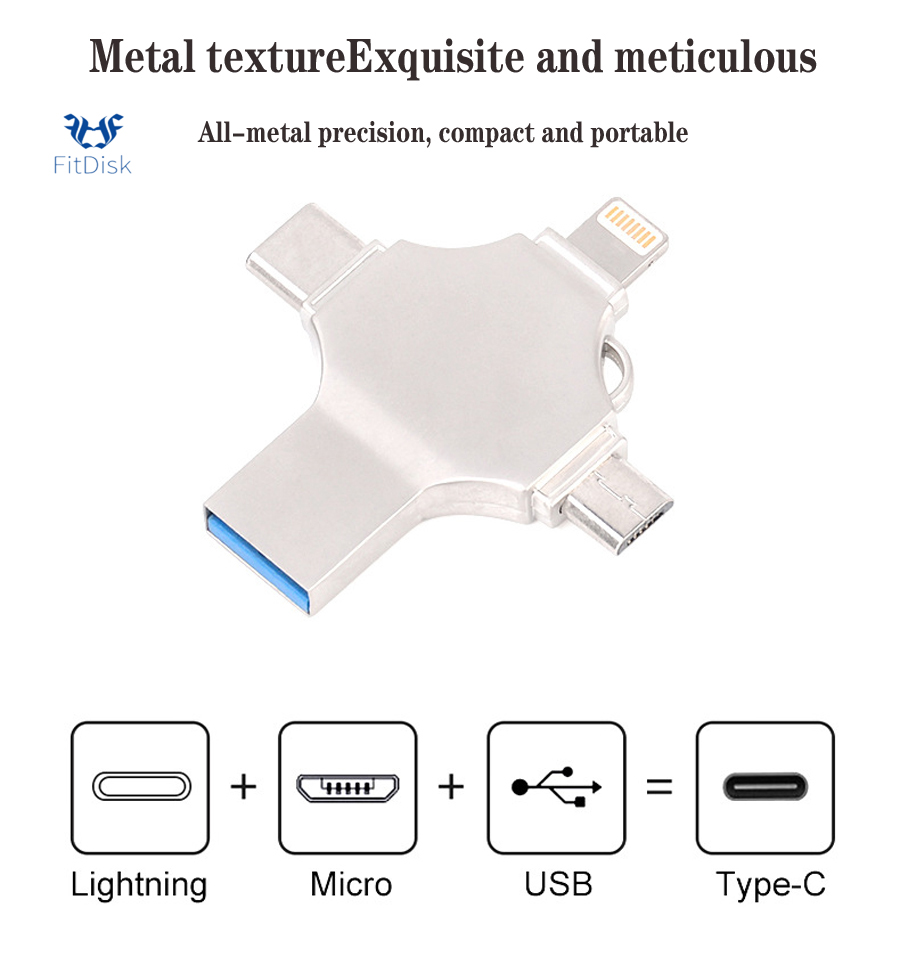 32G 64G 128G USB 3.0 USB Flash Drives Applicable to iphone Android Type-c and computer flash drive Metal Phone flash disk  flashdrives flashdisks pendrive pendrives   Computers & Accessories