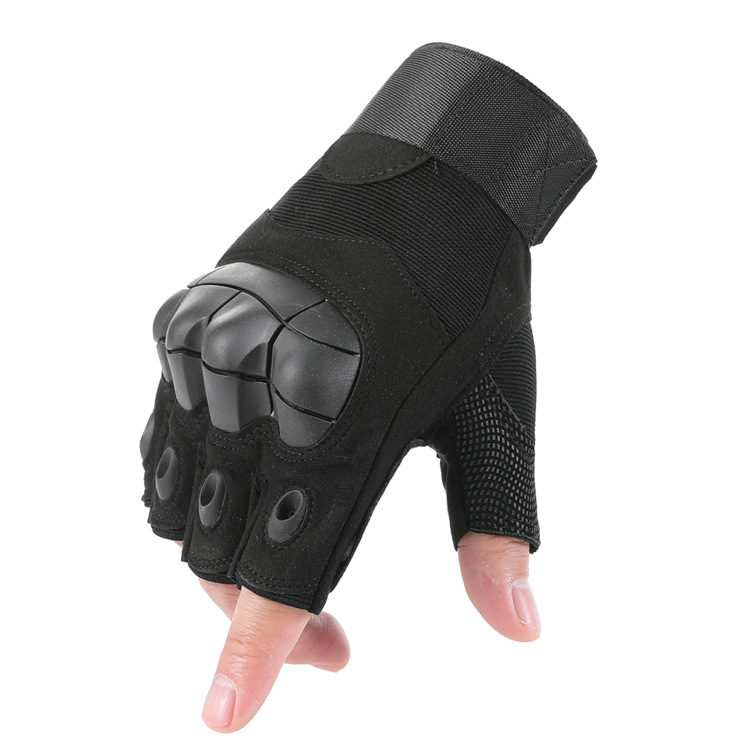 Outdoor Tactical Men's Women's Breathable Non-Slip Shock-proof Fitness Gym Weightlifting Cycling Motorcycle Half Finger Riding Gloves