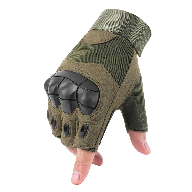 Outdoor Tactical Men's Women's Breathable Non-Slip Shock-proof Fitness Gym Weightlifting Cycling Motorcycle Half Finger Riding Gloves