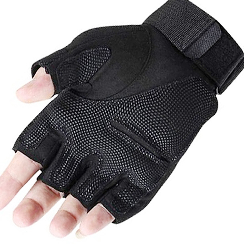 Outdoor Tactical Men's Women's Breathable Non-Slip Shock-proof Fitness Gym Weightlifting Cycling Motorcycle Half Finger Riding Gloves