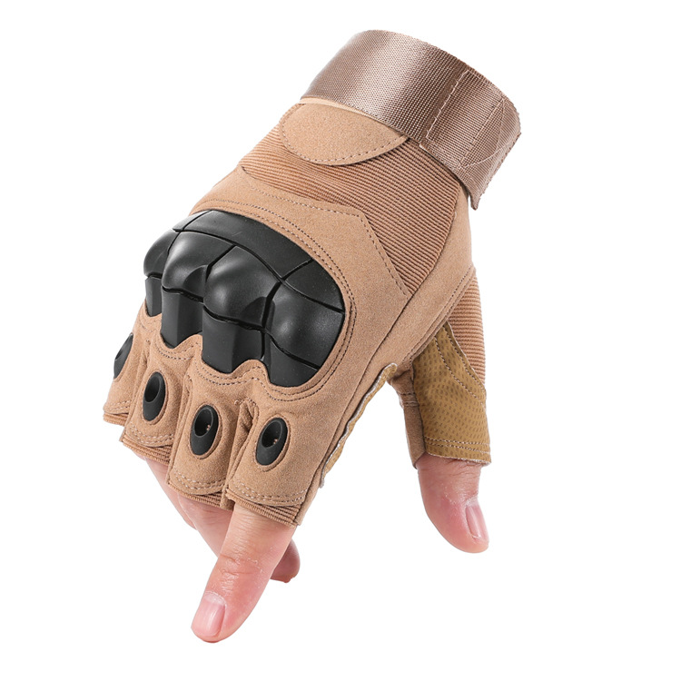 Outdoor Tactical Men's Women's Breathable Non-Slip Shock-proof Fitness Gym Weightlifting Cycling Motorcycle Half Finger Riding Gloves