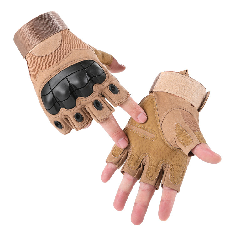Outdoor Tactical Men's Women's Breathable Non-Slip Shock-proof Fitness Gym Weightlifting Cycling Motorcycle Half Finger Riding Gloves