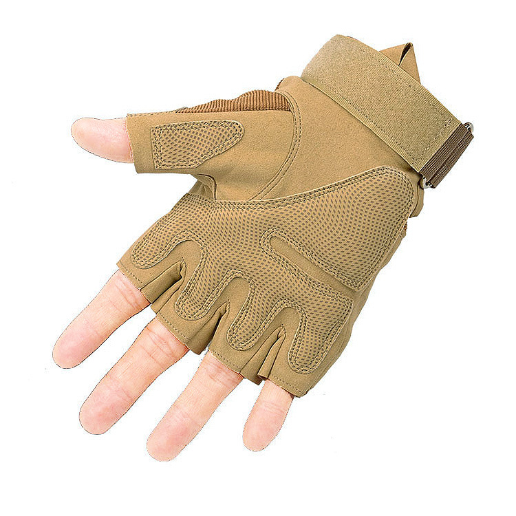 Outdoor Tactical Men's Women's Breathable Non-Slip Shock-proof Fitness Gym Weightlifting Cycling Motorcycle Half Finger Riding Gloves