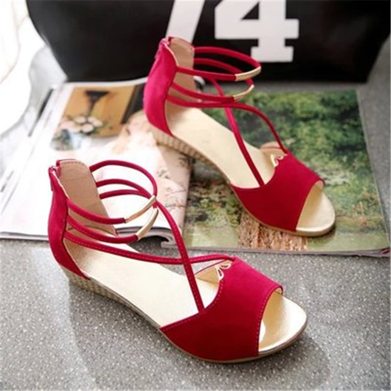 ladies  sandals shoes straps women round head simple low-heeled ladies  sport shoe  slippers