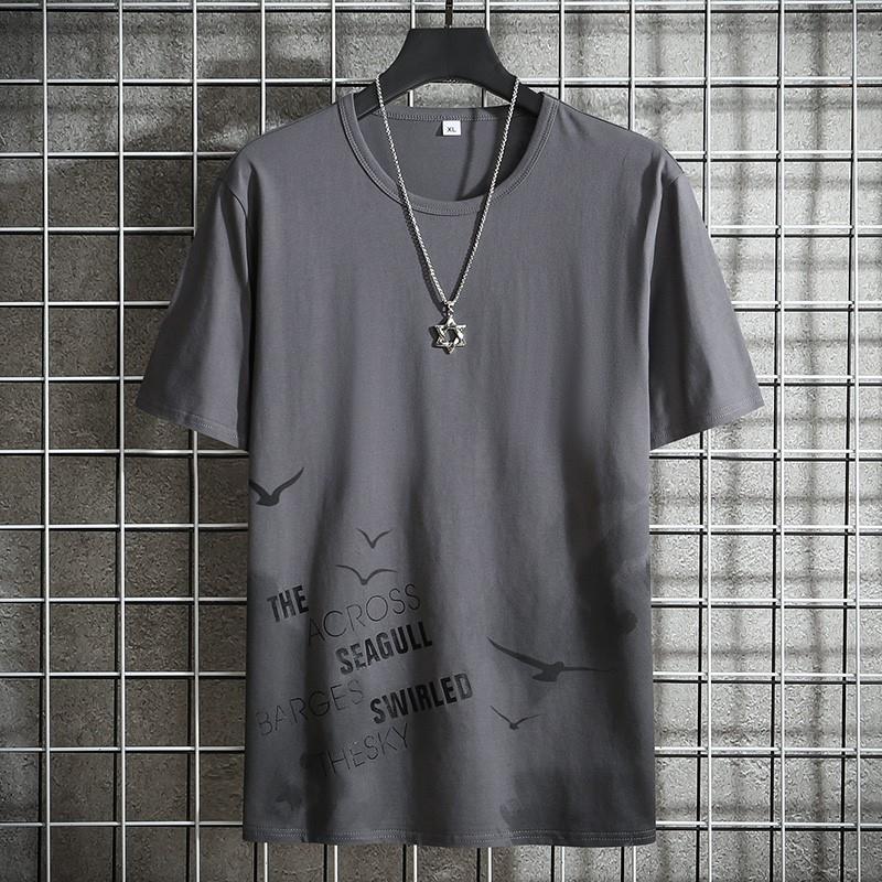 Short sleeve t-shirt men's loose student half sleeve men's fashion brand T-shirts & Polos