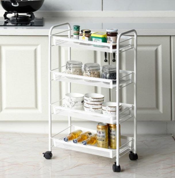 4 Tiers / Layers Metallic Kitchen Racks/Kitchen Organizer Stand
