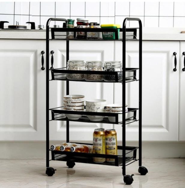 4 Tiers / Layers Metallic Kitchen Racks/Kitchen Organizer Stand