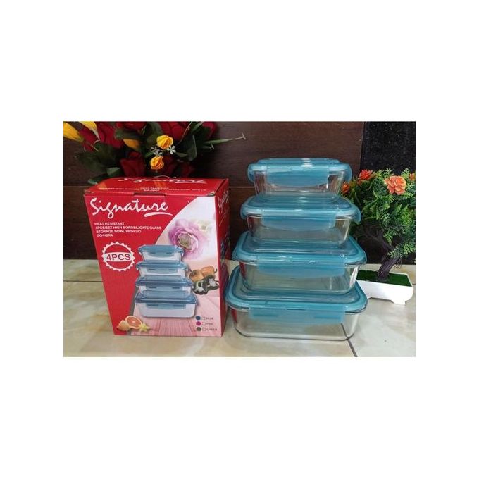 signature glass borosilicate containers  for baking and storage