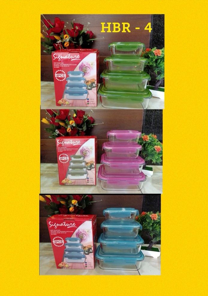 signature glass borosilicate containers  for baking and storage
