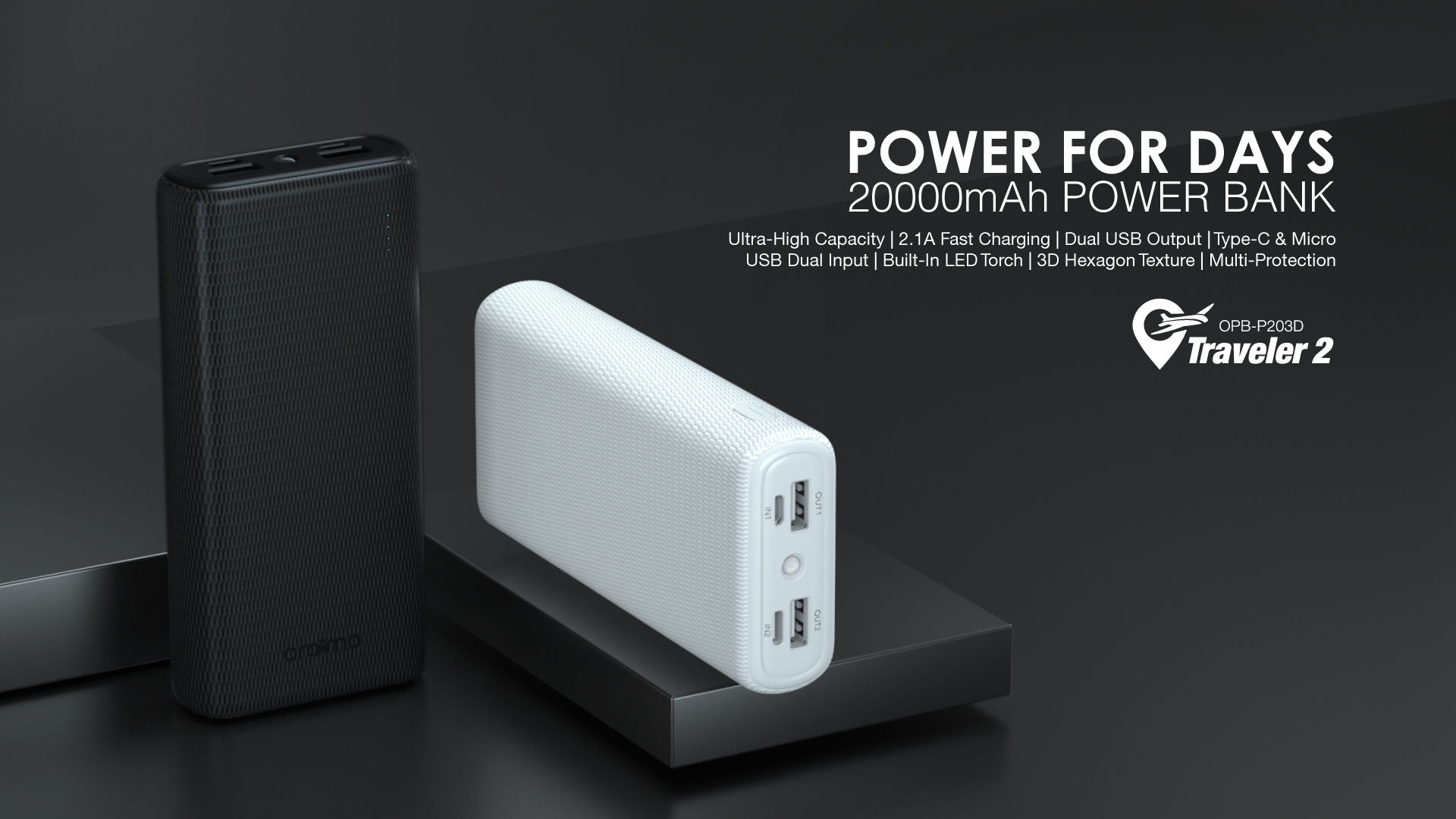ORAIMO Smart and Genuine long lasting powerbanks