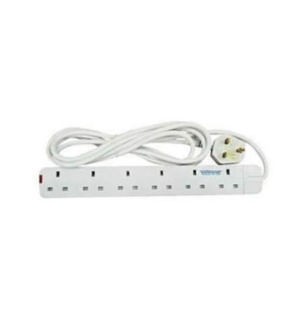 Heavy Duty 6-way Power/Socket Extension Cable