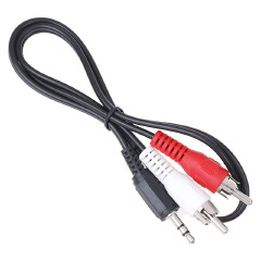 ouchuangbo CVBS-AUX 3.5mm Stereo Male head To 2 Male RCA Jack Adapter Aux Audio Y Cable Splitter