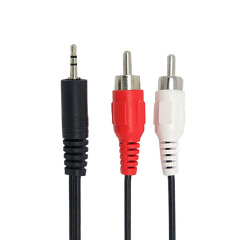 ouchuangbo CVBS-AUX 3.5mm Stereo Male head To 2 Male RCA Jack Adapter Aux Audio Y Cable Splitter