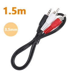 ouchuangbo CVBS-AUX 3.5mm Stereo Male head To 2 Male RCA Jack Adapter Aux Audio Y Cable Splitter