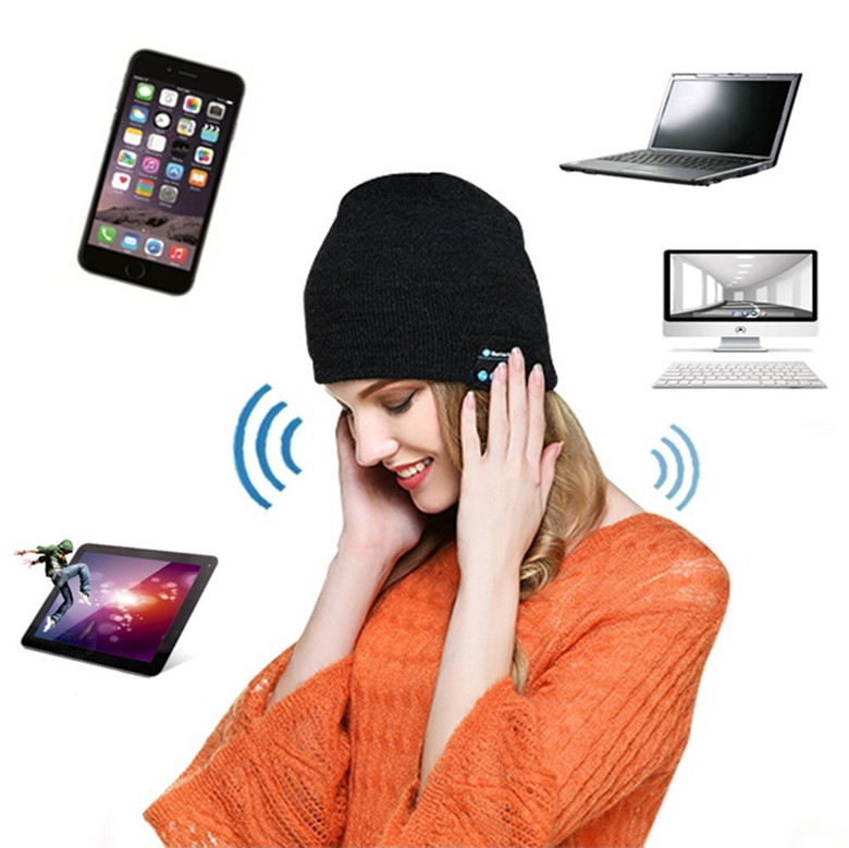 Bluetooth hat wireless headset knitted hat wireless Bluetooth receiver audio music Bluetooth headset