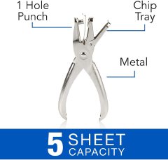 ONE Hole Kangaroo Plated Handy Paper Punch