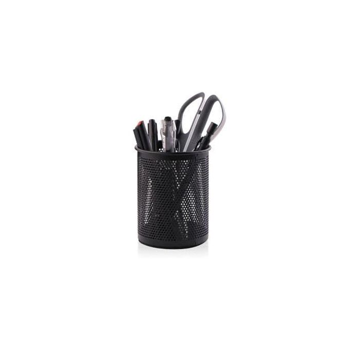 Black Round Metal Pen Stand