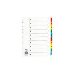 PVC 10 Colour Index File Divider A4