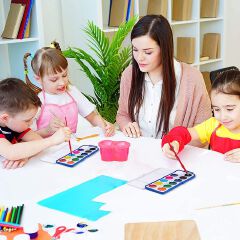 Watercolor Paint Set For Kids - Washable Paints In 12 Colors