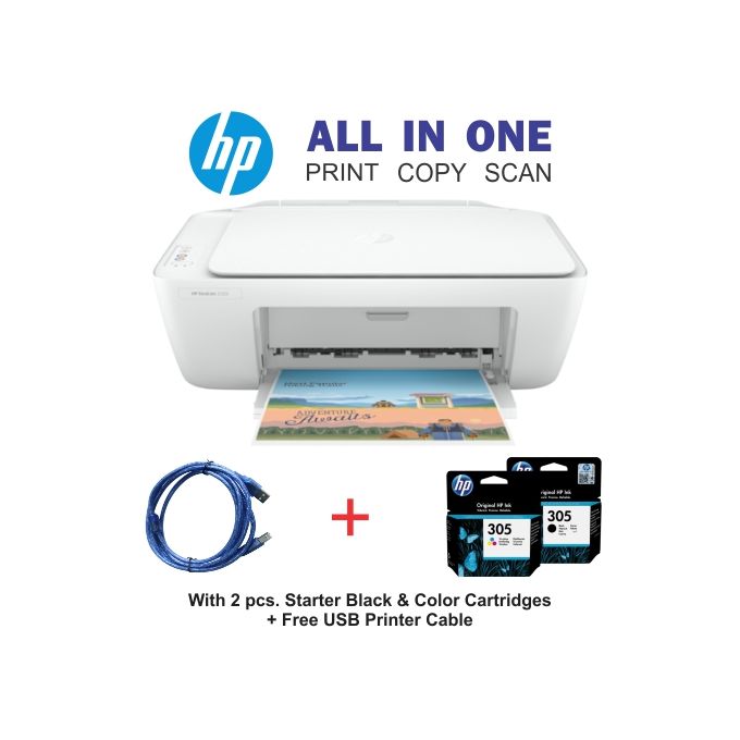 HP DeskJet 2320 Printer- Plug&amp;Print, Copy&amp;Scan -White