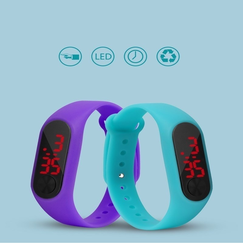 11 Color LED Digital Watch White/Red Light Touch Screen Wristwatch Men/Women/Kids Electronic Watch