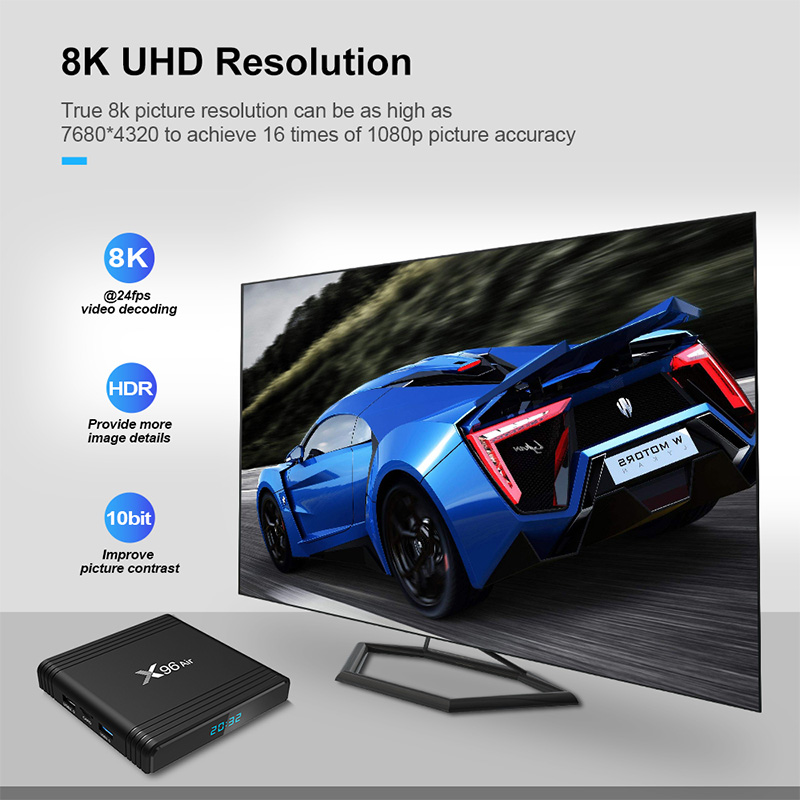 X96 Air Android TV Box Android 9.0 Amlogic S905X3 TV Box 4K Quad Core 2.4G&amp;5G Wifi BT4.1 4G 64G