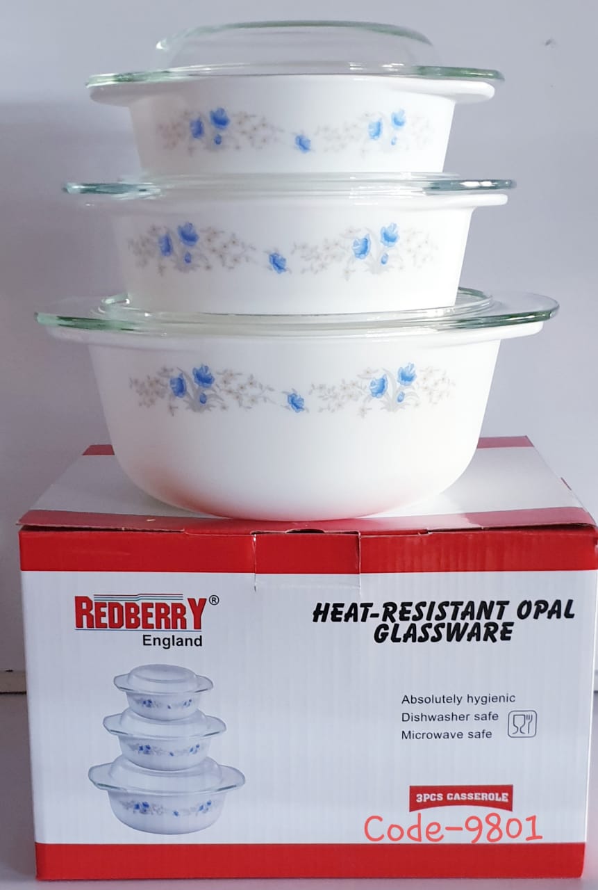 3pcs Heat Resistance Opal Kitchen  Glassware