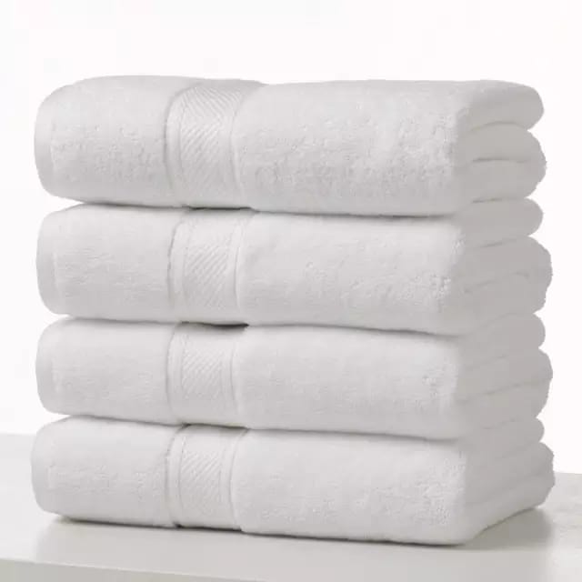 Cotton Large Size Pure White Pollo Towels Size 100cm*150 cm