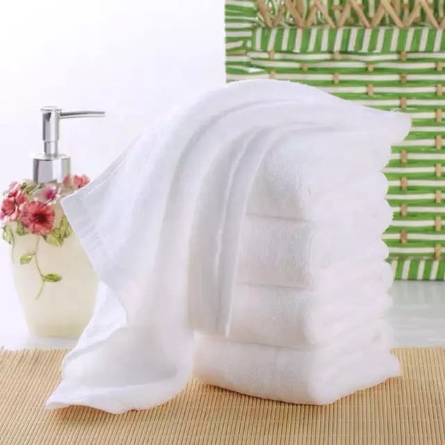 Cotton Large Size Pure White Pollo Towels Size 100cm*150 cm
