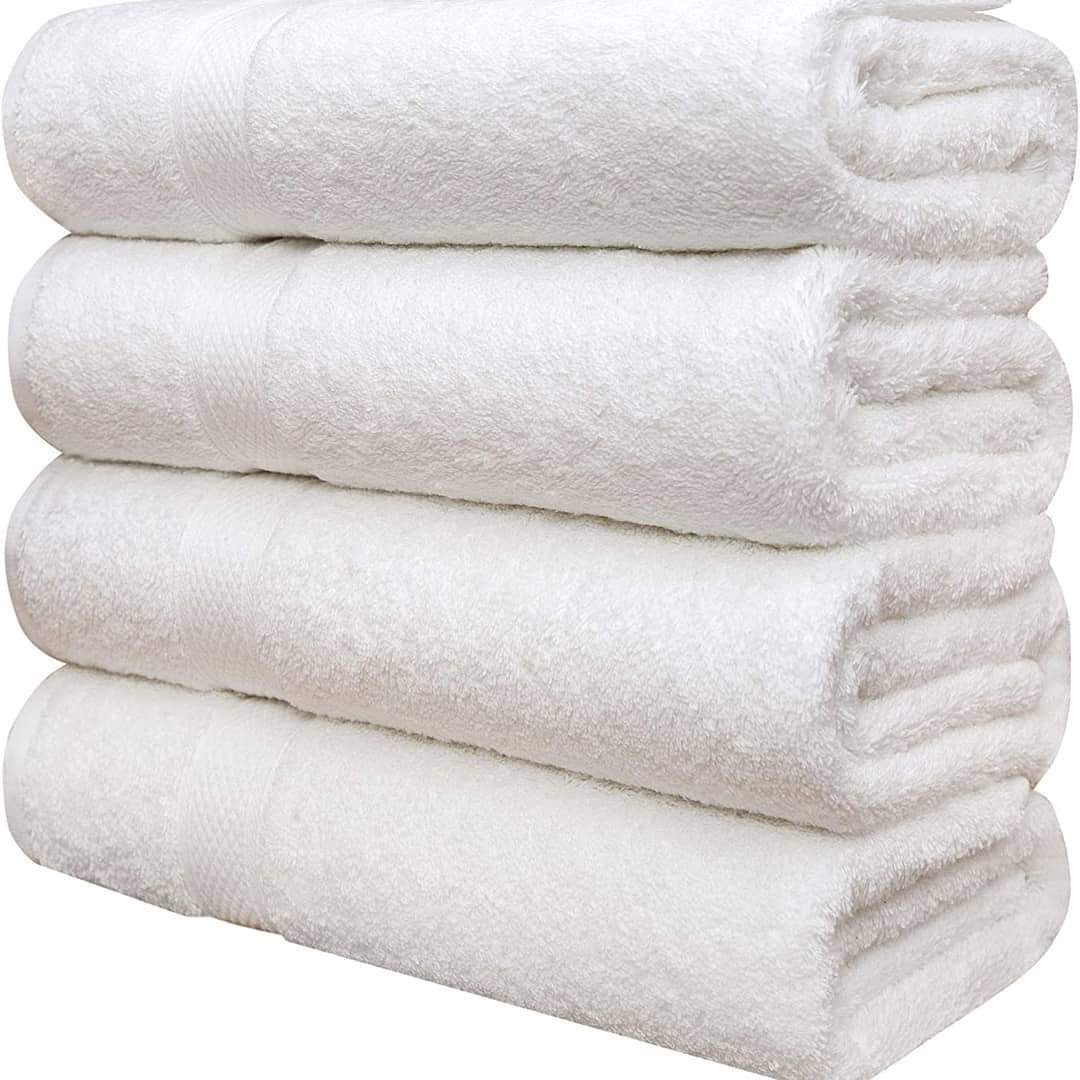 Cotton Large Size Pure White Pollo Towels Size 100cm*150 cm