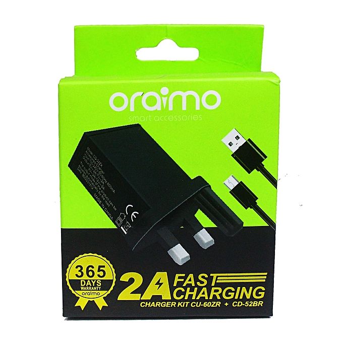 Oraimo Fast Charging Android 2A Charger Smart Phones LG Samsung Tecno Infinix