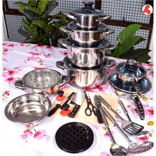 Marwa German Life 30 Pcs Heavy Duty Sufurias Cook Ware Set - Pots