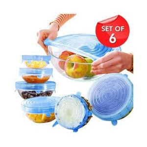 kitchen 6 in1 Super stretch Silicon lid covers