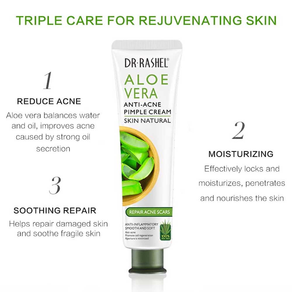 Dr-Rashel Aloe Vera Anti-Acne Pimple Cream 30g Green