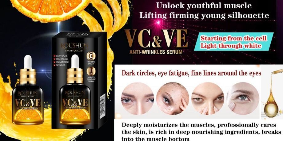 ROUSHUN Vitamin C Serum With Hyaluronic Acid + Vitamin E 30ml