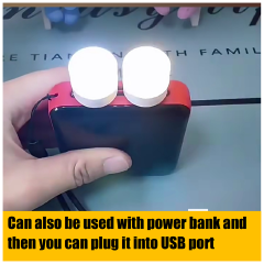 USB small light bulb, bedroom sleep lamp, LED energy-saving lamp, eye protection, home bedside lamp, white light, warm light, study lamp, power saving