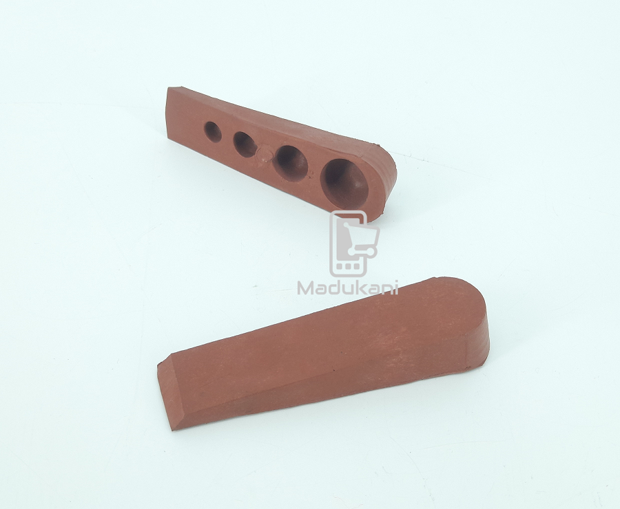 4 Pack Rubber Door Stopper Wedges, Non Marking, Anti Slip