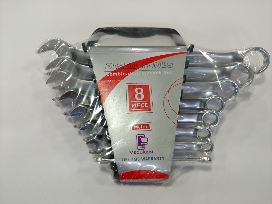 8 piece Combination Spanner Wrench Set