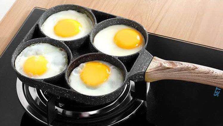 High Quality heavy granite non stick 4slot pancake/egg  pan