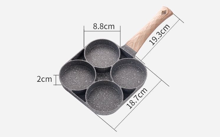 High Quality heavy granite non stick 4slot pancake/egg  pan