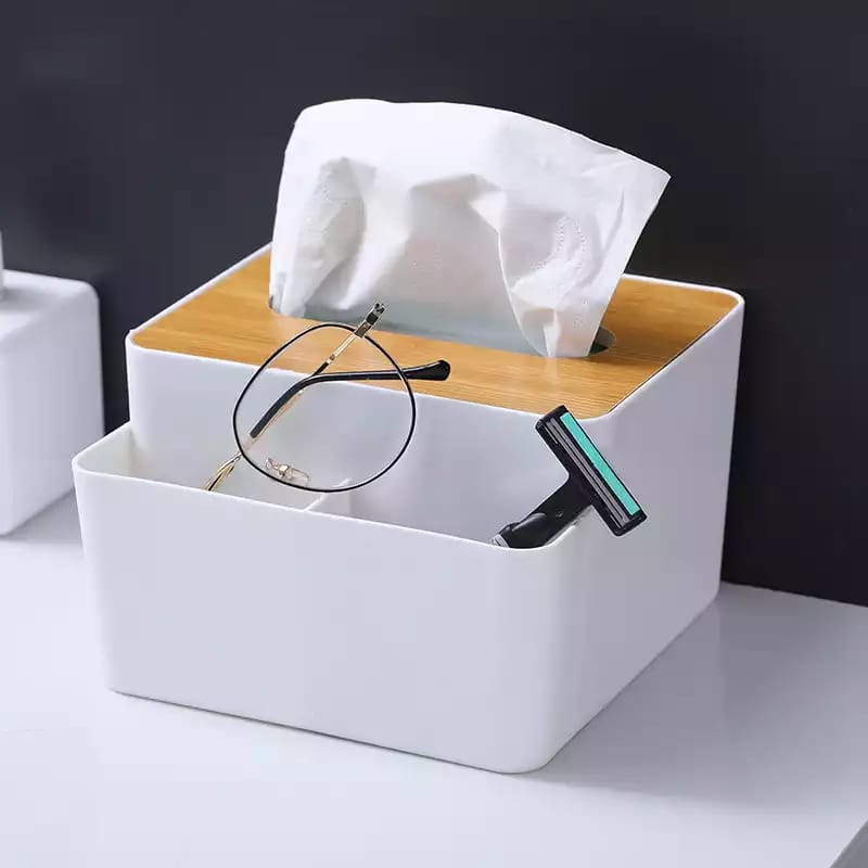 Multifunctional Desktop / Remote organizer with serviette holder