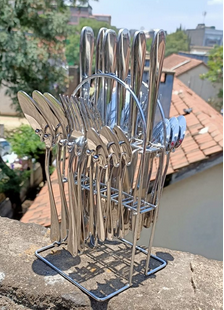 Heavy 24pcs curtly set 6pcs table spoons,6pcs table spoons,6pcs forks&amp; 6pcs tea spoons