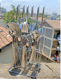 Heavy 24pcs curtly set 6pcs table spoons,6pcs table spoons,6pcs forks&amp; 6pcs tea spoons