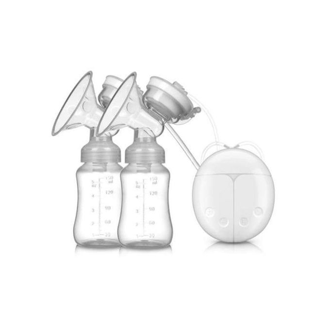 Electric Double Breast Pump With Milk Bottle
