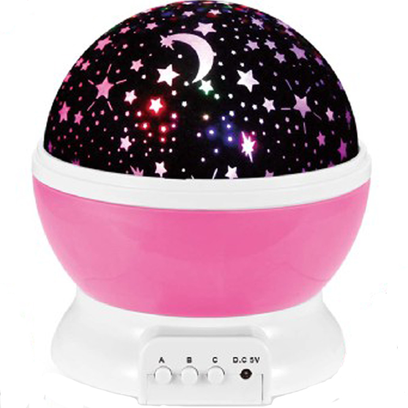 Lamp Rotary Flashing Starry Star Moon Sky Star Projector Kids Baby Romantic LED Table Lamp